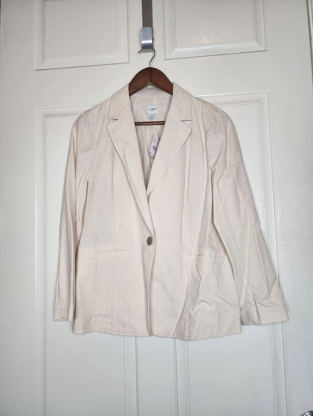 J. Crew Linen/cotton Blend Blazer | Cream | 8 Petite | NWT